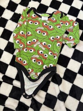 3/6 month Sesame Street Grover diaper shirt